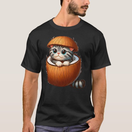 Cat in Coconut Costume T-shirt (Voorkant)
