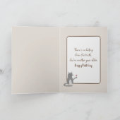 Cat In Curtain Verjaardag Humor Kaart (Binnen)