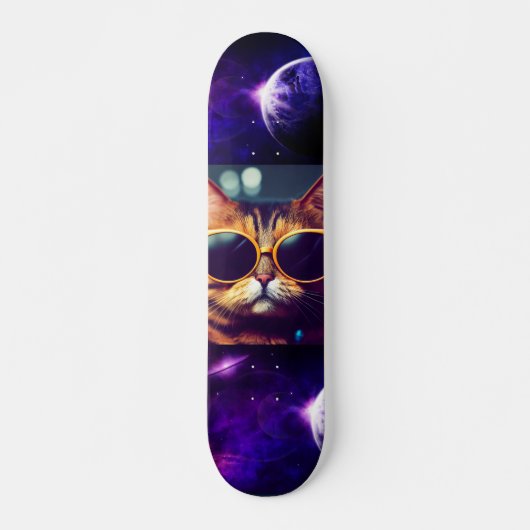 CAT IN DE RUIMTE GRAPPIG Skateboard Deck (Voorkant)