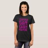 Cat in Different Languages - Kitten Mom and Dad T-shirt (Voorkant volledig)