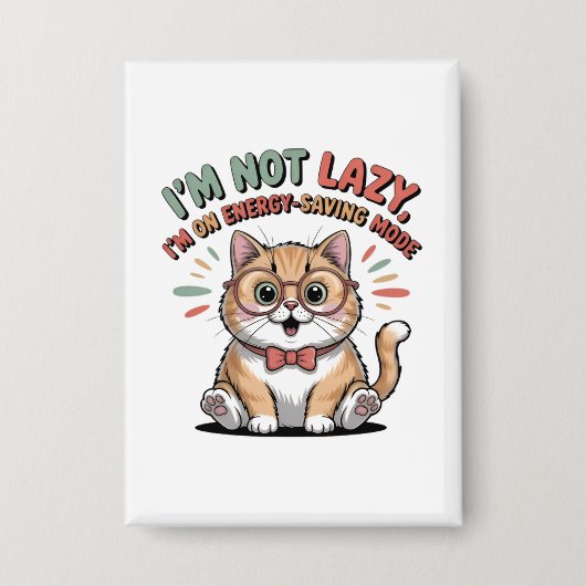 Cat in Energy Saving Mode Button (Voorkant)