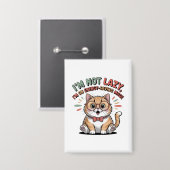 Cat in Energy Saving Mode Button (Voorkant / Achterkant)