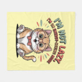 Cat in Energy Saving Mode Fleece Deken (Voorkant (Horizontaal))