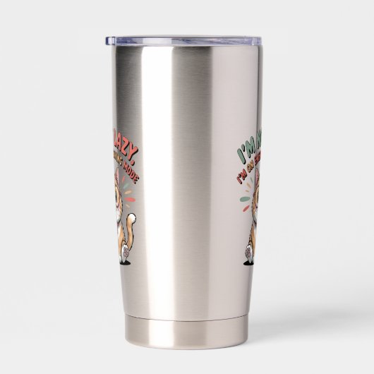 Cat in Energy Saving Mode Geïsoleerde Drinkbeker (Rechts)