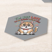Cat in Energy Saving Mode Kartonnen Onderzetters (Schuin)