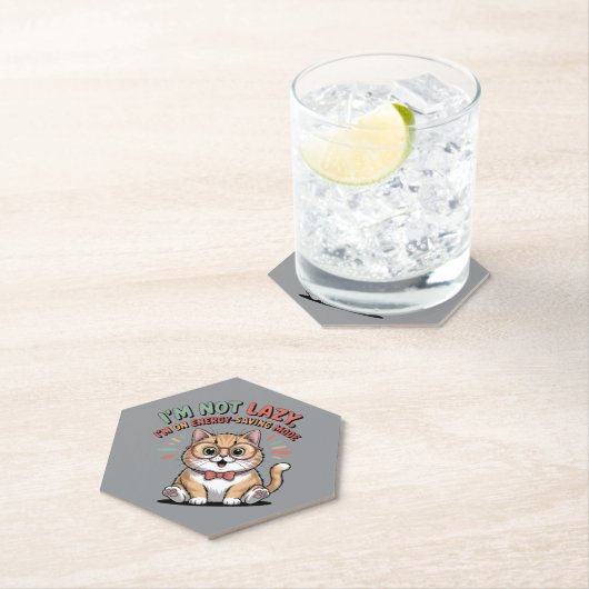 Cat in Energy Saving Mode Kartonnen Onderzetters (Insitu)