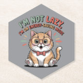 Cat in Energy Saving Mode Kartonnen Onderzetters (Voorkant)