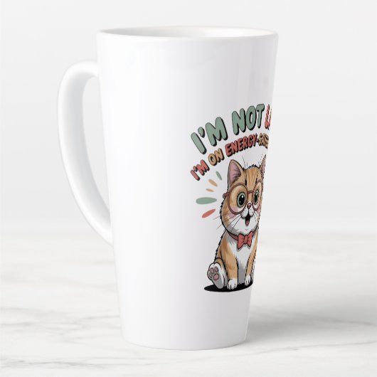 Cat in Energy Saving Mode Latte Mok (Linkerhoek)