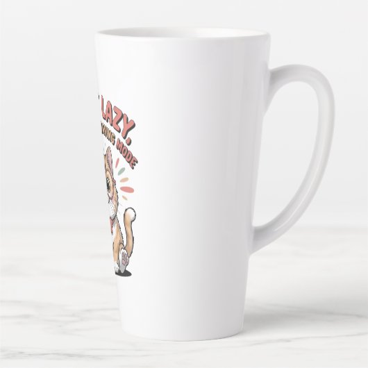 Cat in Energy Saving Mode Latte Mok (Rechts)