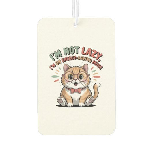 Cat in Energy Saving Mode Luchtverfrisser (Achterkant)