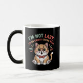 Cat in Energy Saving Mode Magische Mok (Links)