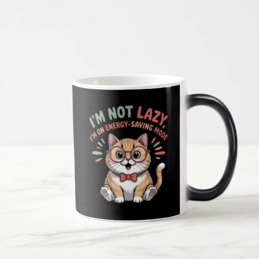 Cat in Energy Saving Mode Magische Mok (Rechts)