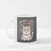 Cat in Energy Saving Mode Matglas Koffiemok (Links)