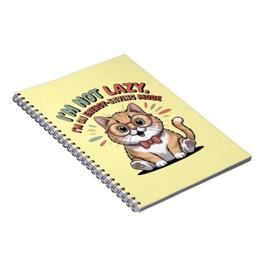 Cat in Energy Saving Mode Notitieboek (Rechterzijde)