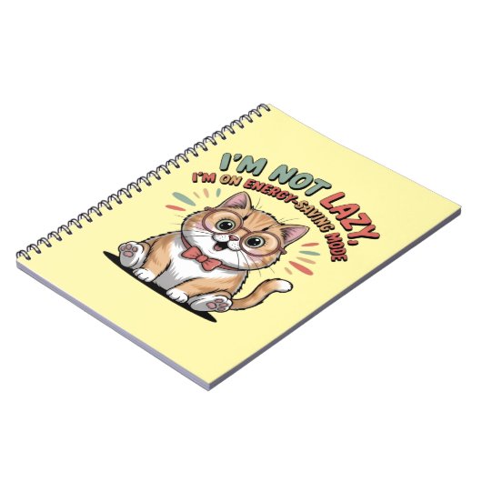 Cat in Energy Saving Mode Notitieboek (Linkerzijde)