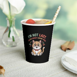Cat in Energy Saving Mode Papieren Bekers