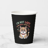 Cat in Energy Saving Mode Papieren Bekers (Voorkant)