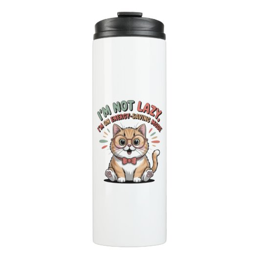 Cat in Energy Saving Mode Thermosbeker (Voorkant)