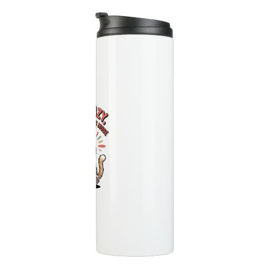 Cat in Energy Saving Mode Thermosbeker (Geroteerd rechts)