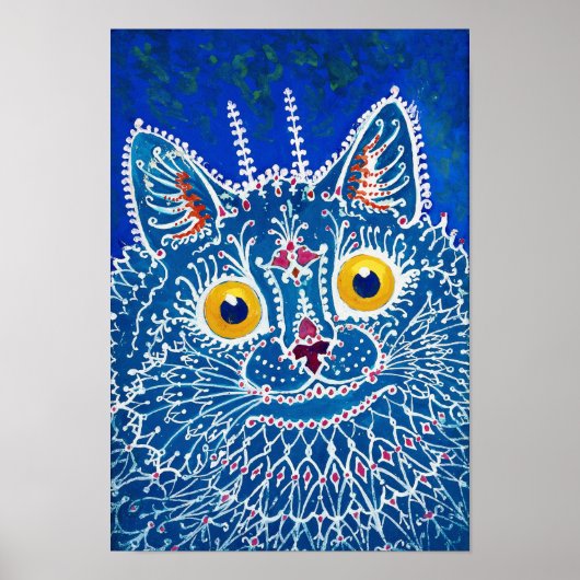 Cat in Gothic Style, Louis Wain Poster (Voorkant)