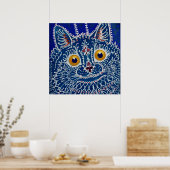 "Cat in Gothic Style" van Louis Wain Poster (Keuken)