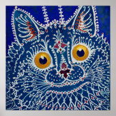 "Cat in Gothic Style" van Louis Wain Poster (Voorkant)