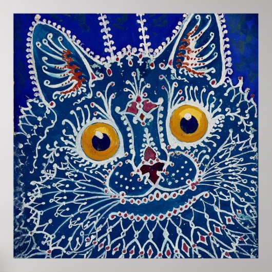 "Cat in Gothic Style" van Louis Wain Poster (Voorkant)