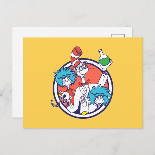 Cat in het Pet & Lab Tech One Lab Tech Two Briefkaart (Voorkant / Achterkant)