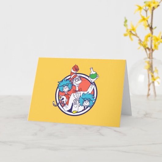 Cat in het Pet & Lab Tech One Lab Tech Two Kaart (Gele Bloem)