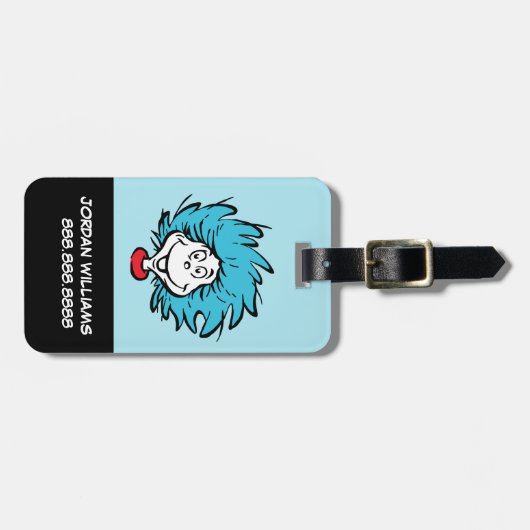 Cat in het Pet Thing One Thing Two - Aangepast din Bagagelabel (Voorkant horizontaal)