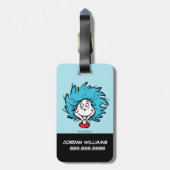 Cat in het Pet Thing One Thing Two - Aangepast din Bagagelabel (Achterkant verticaal)