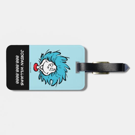 Cat in het Pet Thing One Thing Two - Aangepast din Bagagelabel (Achterkant horizontaal)