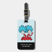 Cat in het Pet Thing One & Thing Two Bagagelabel (Voorkant verticaal)