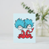 Cat in het Pet Thing One & Thing Two Briefkaart (Staand voorkant)