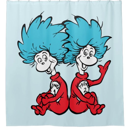 Cat in het Pet Thing One & Thing Two Douchegordijn (Voorkant)