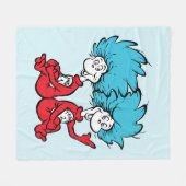 Cat in het Pet Thing One & Thing Two Fleece Deken (Voorkant (Horizontaal))