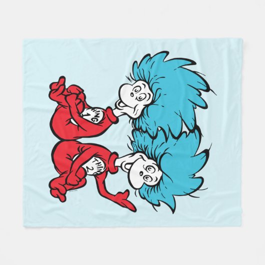 Cat in het Pet Thing One & Thing Two Fleece Deken (Voorkant (Horizontaal))