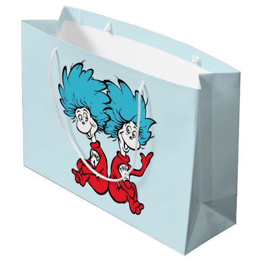 Cat in het Pet Thing One & Thing Two Groot Cadeauzakje (Achterkant Gekanteld)