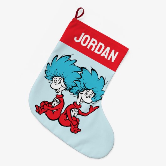 Cat in het Pet Thing One & Thing Two Grote Kerstsok (Voorkant (Hangend))