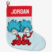 Cat in het Pet Thing One & Thing Two Grote Kerstsok (Voorkant)