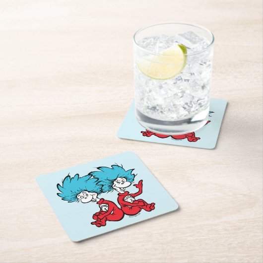 Cat in het Pet Thing One & Thing Two Kartonnen Onderzetters (Insitu)