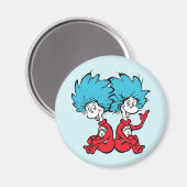 Cat in het Pet Thing One & Thing Two Magneet (Voorkant / Achterkant)