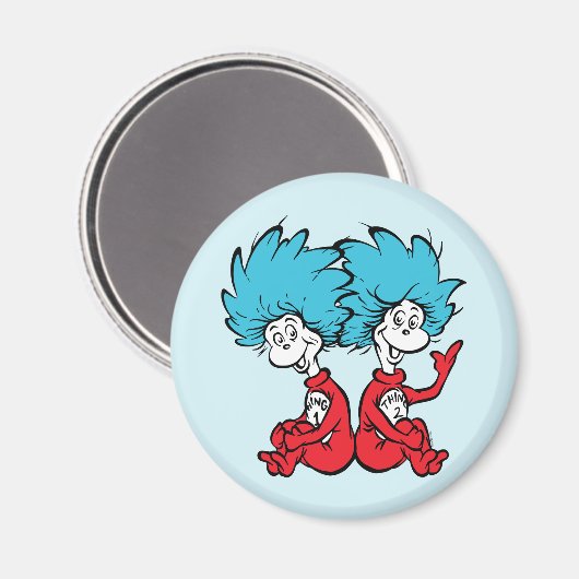 Cat in het Pet Thing One & Thing Two Magneet (Voorkant / Achterkant)