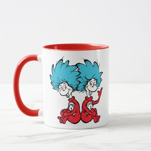 Cat in het Pet Thing One & Thing Two Mok (Links)