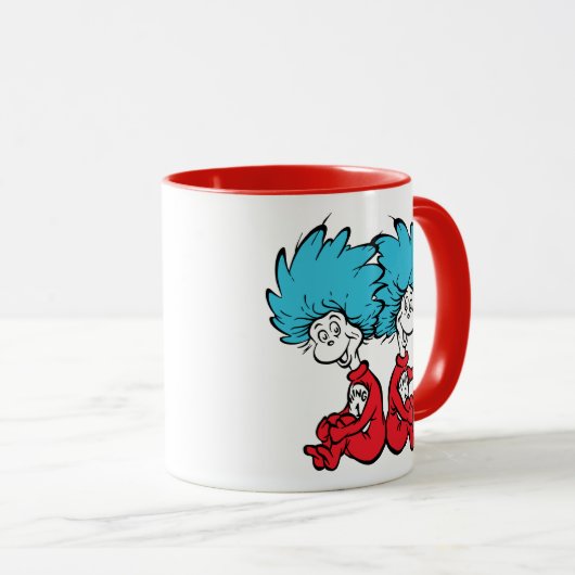 Cat in het Pet Thing One & Thing Two Mok (Voorkant rechts)