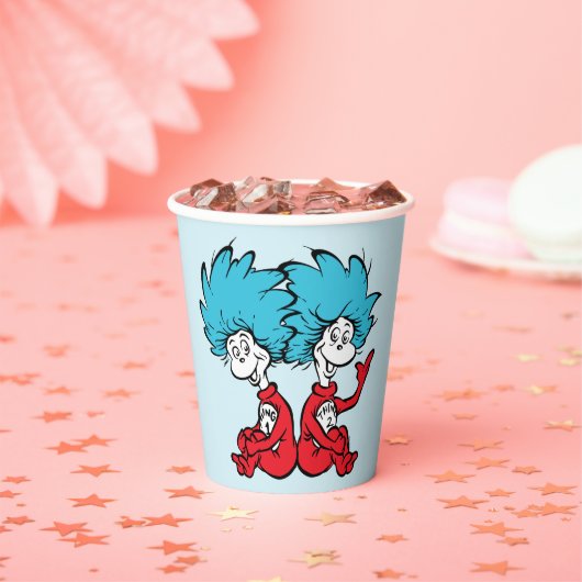 Cat in het Pet Thing One & Thing Two Papieren Bekers (Insitu)