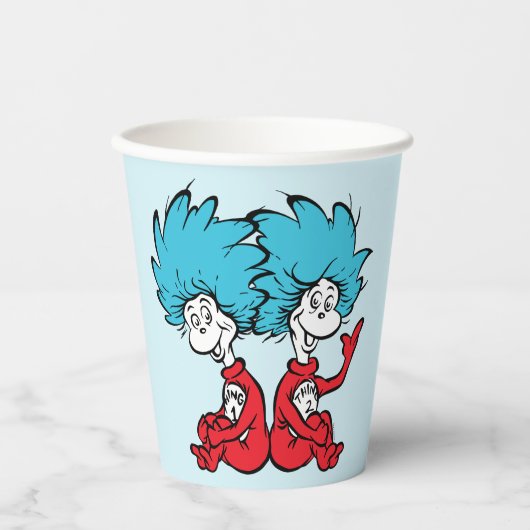 Cat in het Pet Thing One & Thing Two Papieren Bekers (Voorkant)