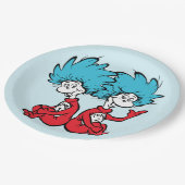 Cat in het Pet Thing One & Thing Two Papieren Bordje (Gekanteld)