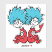 Cat in het Pet Thing One & Thing Two Sticker (Vel)