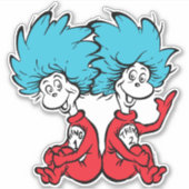 Cat in het Pet Thing One & Thing Two Sticker (Voorkant)